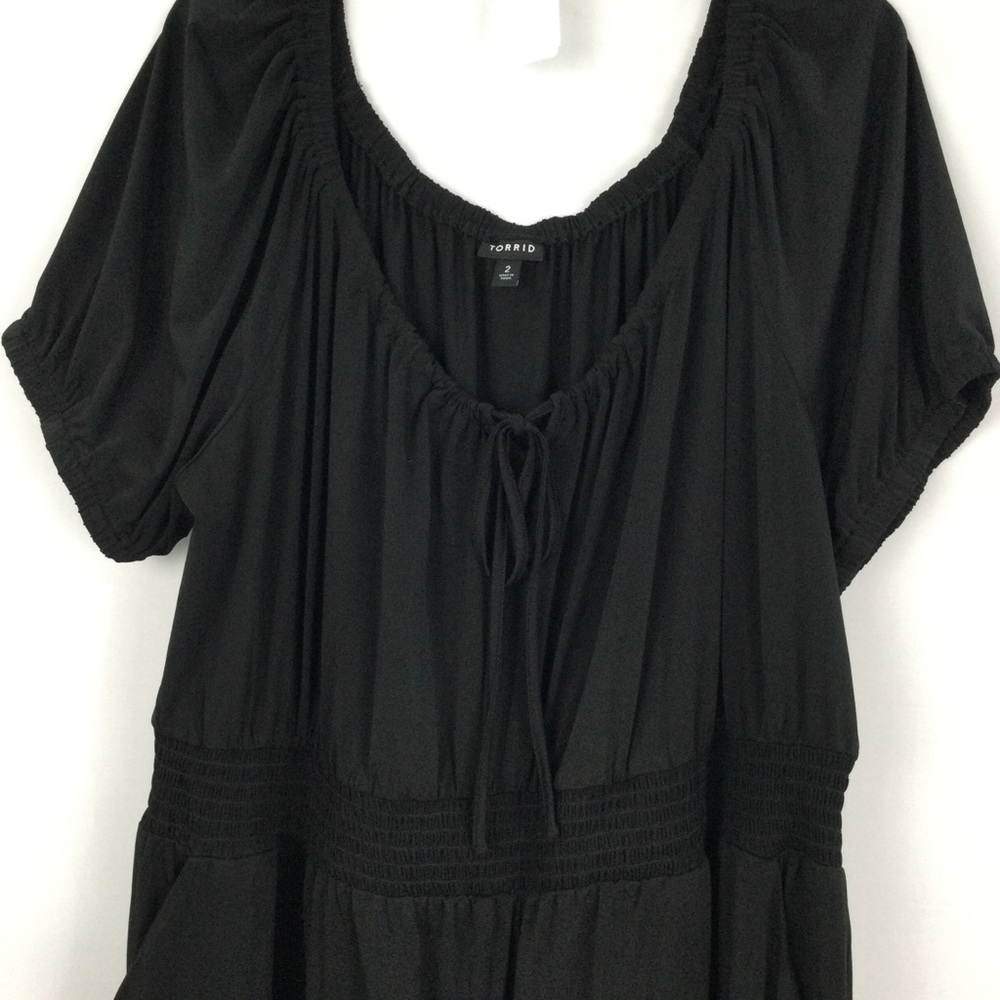 Torrid Puff Sleeve Jumpsuit Romper womens size 2 18/20 - Picture 6 of 8